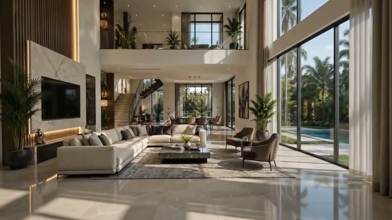 Double height living hall